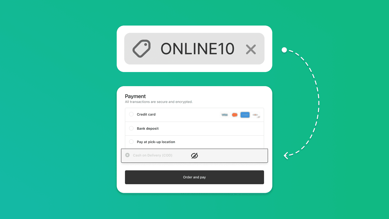 Prepaid order discounts and hide COD on Shopify
